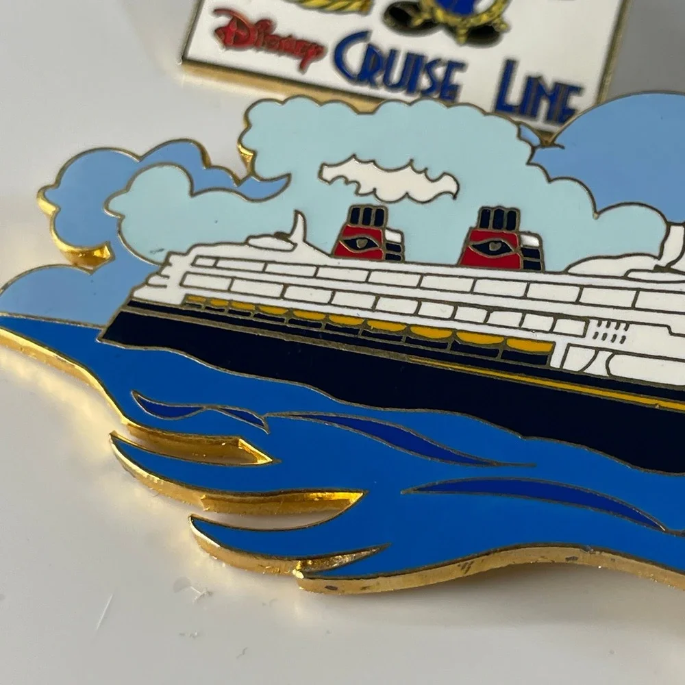 Disney Cruise Line Vintage Pin Set Mickey Mouse 2000 Ship Broken Post Fair